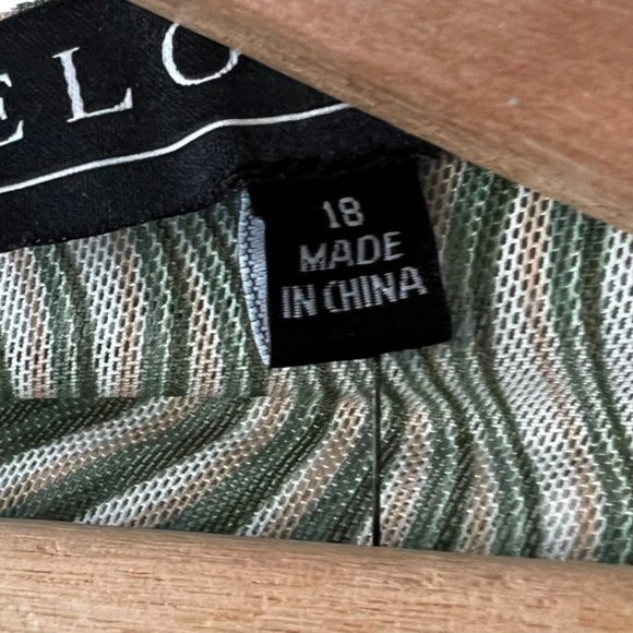 Eloquii new with tags 🏷️Green Mesh Twist Back Dress Size:18 - Picture 14 of 15